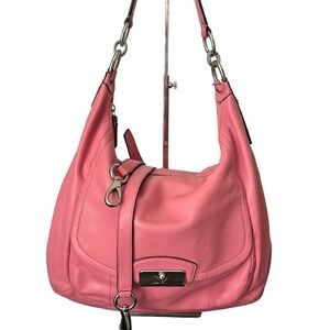Coach Ashley Hobo Shoulder Bag Crossbody Pink Glove Leather